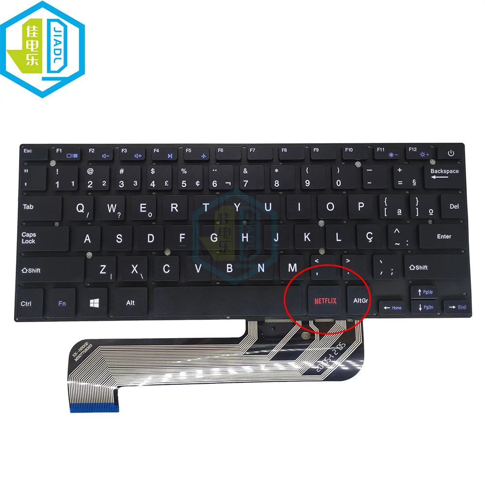 New Laptop Brazilian Keyboard for Prestigio Smartbook 141C 141C01 XK-HS002 MB27716023 BR Brazil Keyboards Replacement Pc Parts
