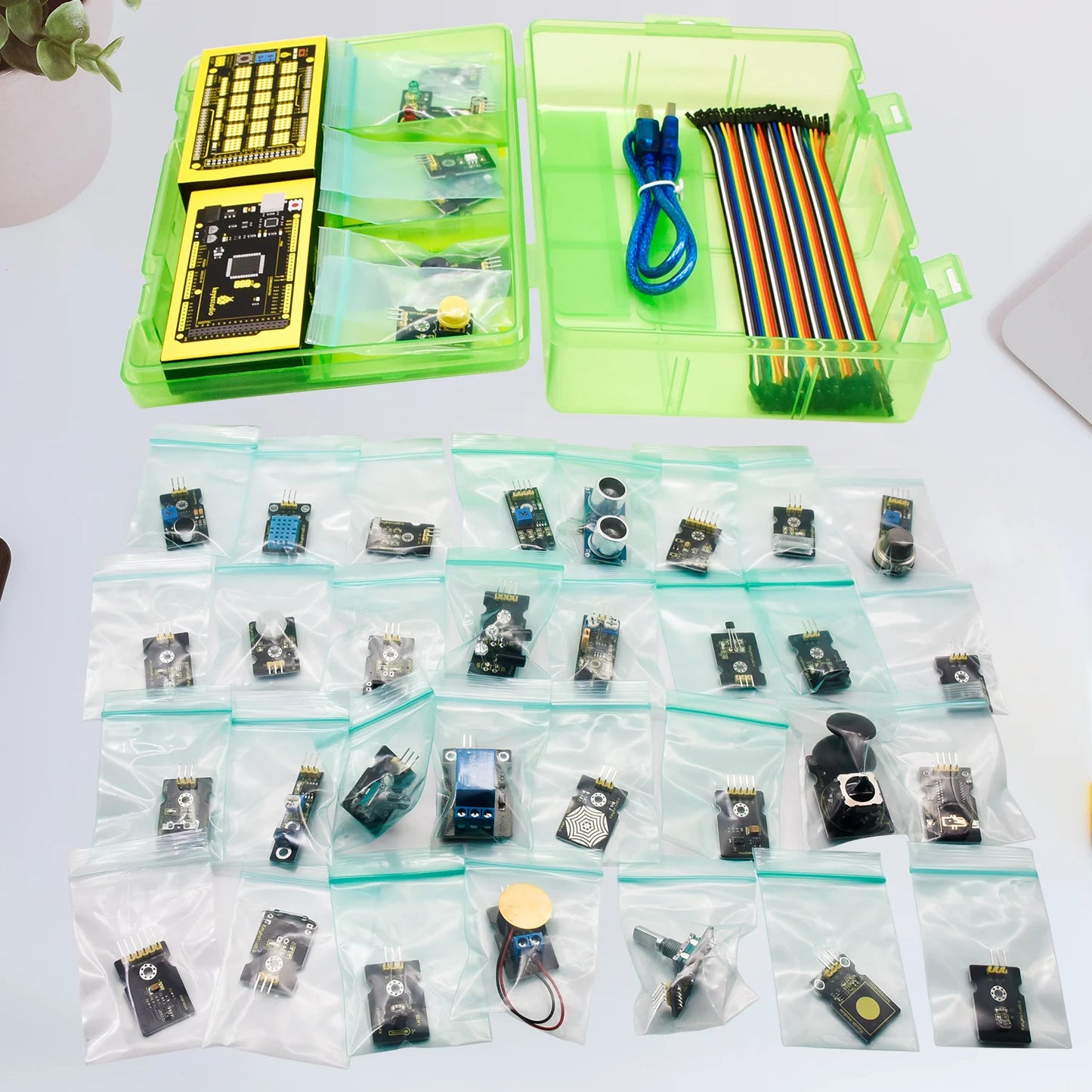 37 in 1 Box Sensor Kit V2.0 Mega Controller Board Sensor Electronic Kit for Arduino Starter Kit 37Pcs Modules