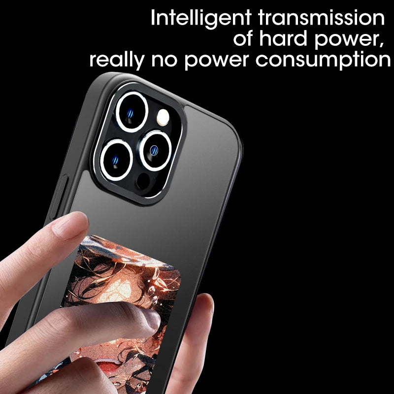 Eink Screen Smart NFC Phone Case for 15 14 13 Pro Max DIY E Ink Back Display Protection Case Free Case