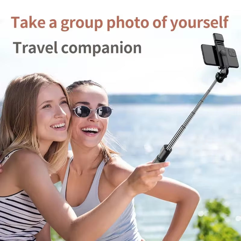 New 3 in 1 Wireless Selfie Tripod with Fill Light Bluetooth Shutter Remote Control Portable Foldable Monopod for Smart Phone