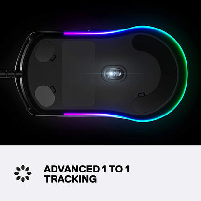 Rival 3 Gaming Mouse - 8,500 CPI Truemove Core Optical Sensor - 6 Programmable Buttons - Split Trigger Buttons - Brilliant Prism RGB Lighting