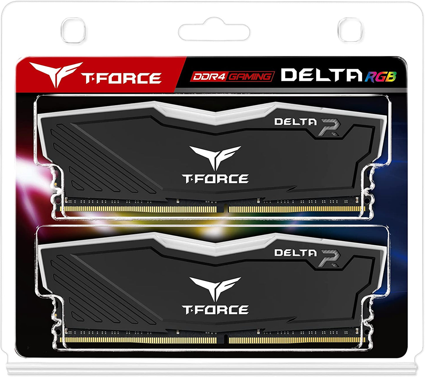 T-Force Delta RGB DDR4 64GB (2X32Gb) 3600Mhz (PC4-28800) CL18 Desktop Gaming Memory Module Ram Black - TF3D464G3600HC18JDC01