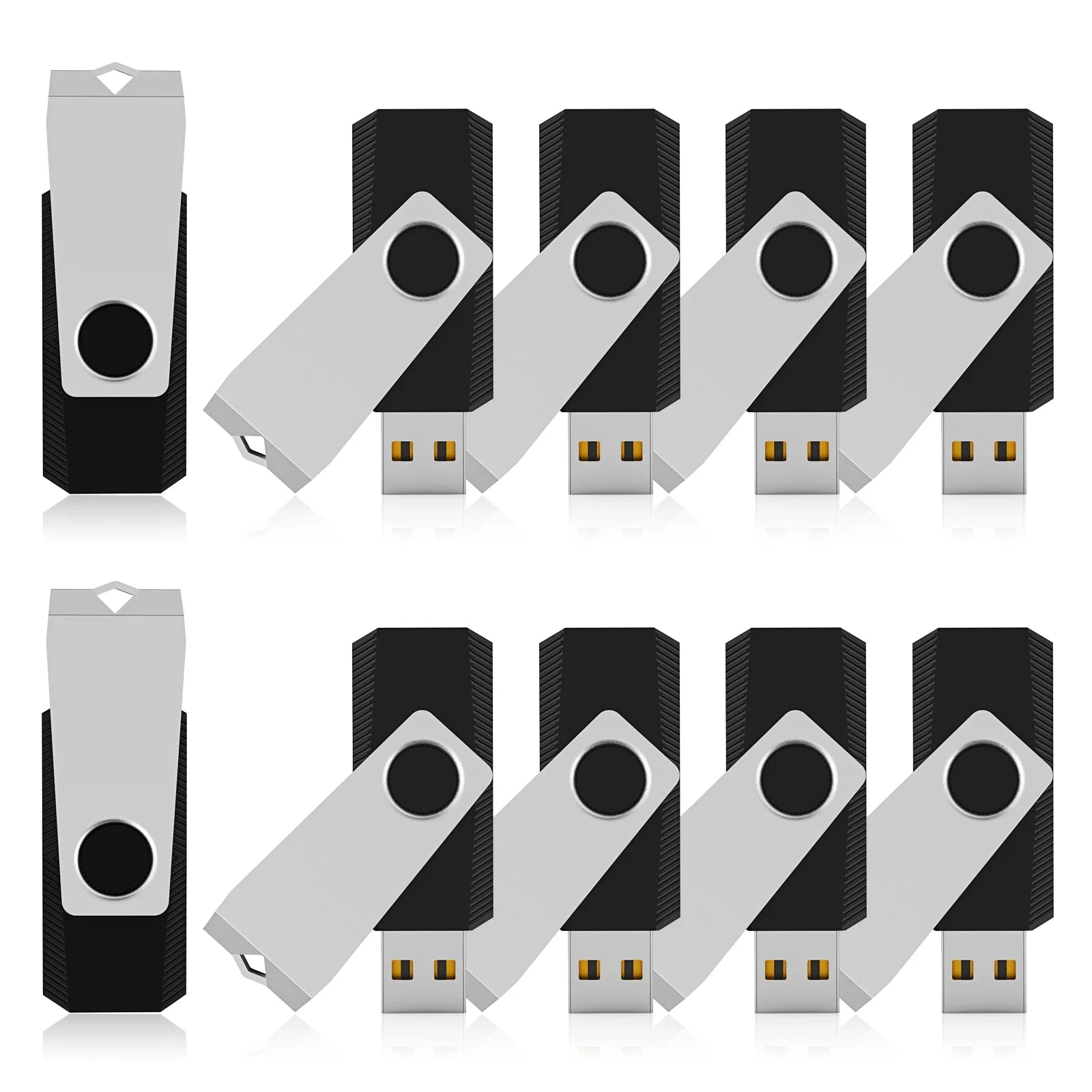 10Pack 16GB USB 2.0 Flash Drive Thumb Drives Memory Stick, Black