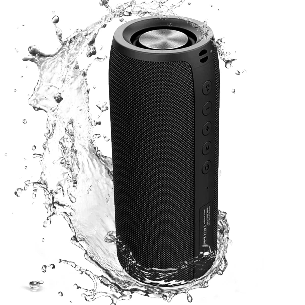 Waterproof Bluetooth Speaker, Portable Wireless Outdoor Speaker with Loud Stereo Sound, Bluetooth 5.0, 30H Playtime, Black