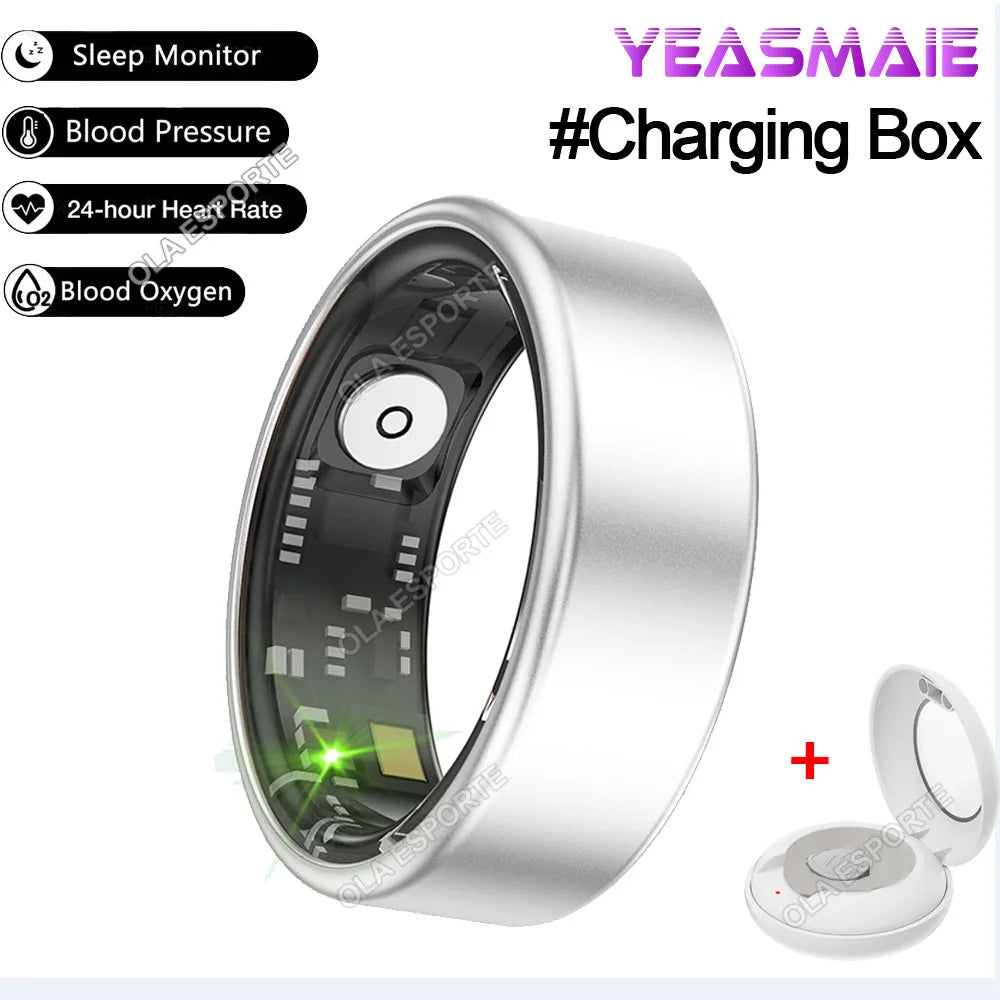 2024 for XIAOMI SAMSUNG Smart Ring Men Women Heart Rate Blood Oxygen Monitor IP68 & 5ATM Waterproof Smartring Multi-Sport Mode